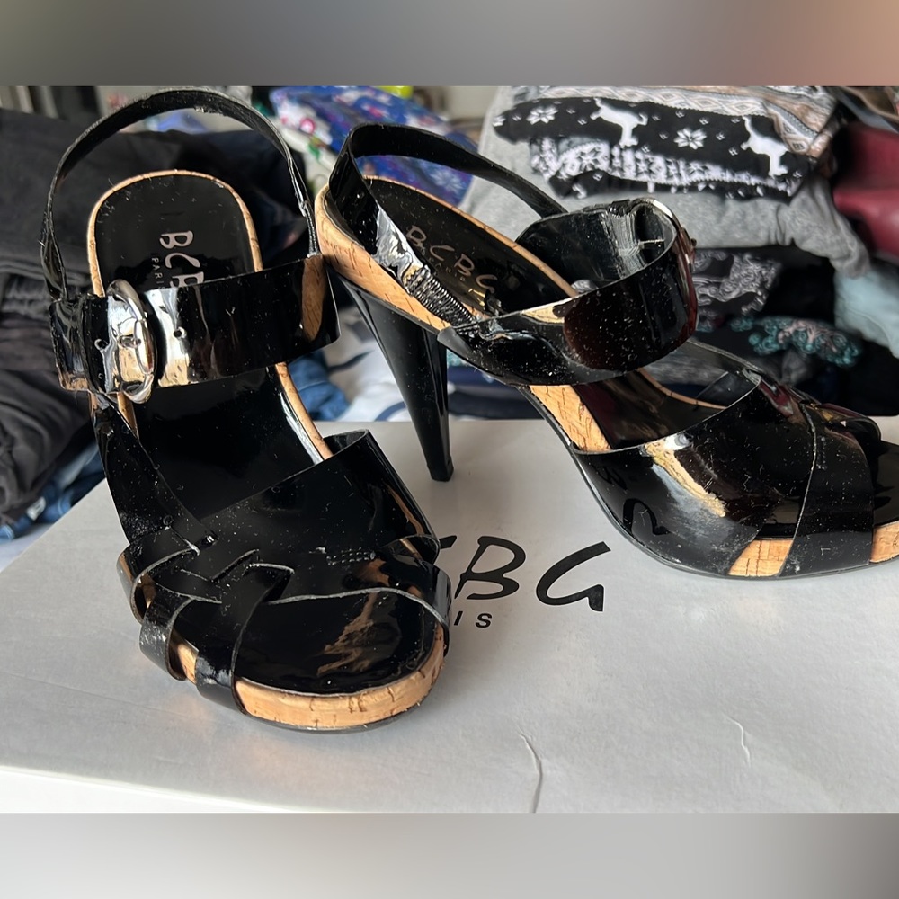 BCBG Black Patent Heels